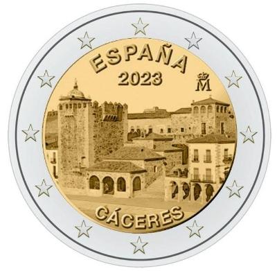 Pamětní 2 EUR Španělsko / Španielsko 2023 Cáceres