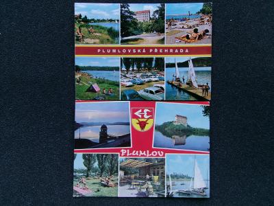 Prostějov Plumlov Plumlau camping pohlednice přehrada zámek sada