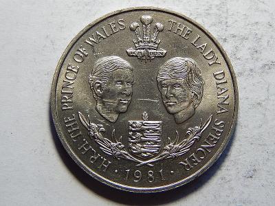 Guernsey 25 Pence 1981 XF-UNC č36359