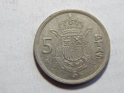 Španělsko 5 Pesetas 1983 XF č36399