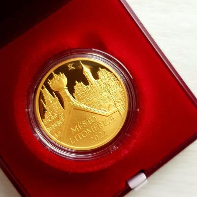 Zlatá mince 5000 Kč 2022 Litoměřice proof 