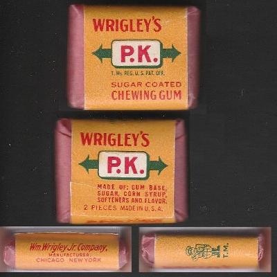 WWII žvýkačkový obal CHEWING GUM WRIGLEY 1944 americká plná žvýkačka