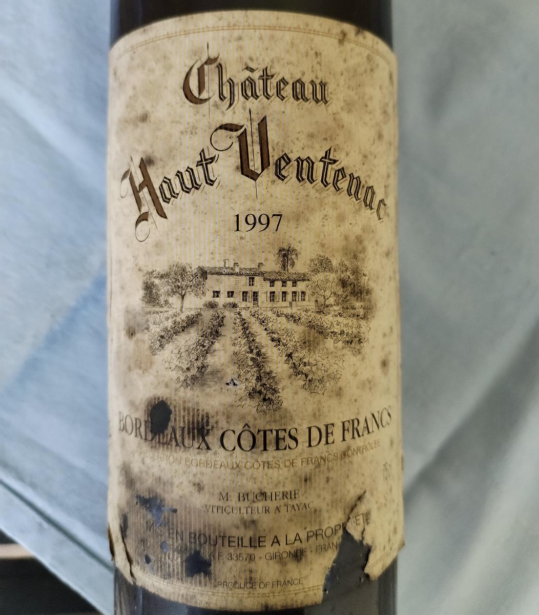 271) Francouzské archivní víno BORDEAUX CHATEAU HAUT VINTENAC 1997 - Potraviny