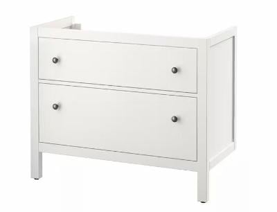 IKEA HEMNES Umyvadlová skříňka se 2 zásuvkami, bílá, 100x47x83 cm