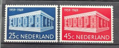 Holandsko 1969 Mi.920-21 kompletná séria**Europa CEPT