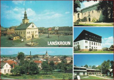 Lanškroun * zámek, části města, okénková * Ústí nad Orlicí * B003