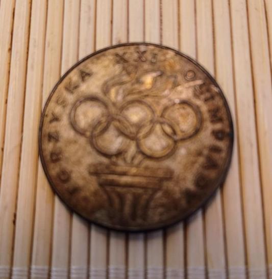 Pamětní stříbrná mince 200 Zlotych XXI Letní olympijské hry, v patině - Numismatika