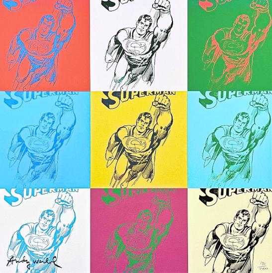 ANDY WARHOL - "SUPERMAN" - CERTIFIKACE, SIGNOVÁNO, 192/2400, CMOA - Výtvarné umění