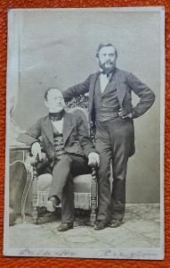 F. Palacký a F. L. Rieger- originální fotografie (kolem r. 1865)