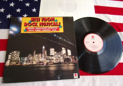 ⭐️ LP: HITS FROM ROCK MUSICALS Hair Jesus Christ Grease Tommy Evita...