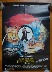 6 - Dech života (1987) James Bond 007 plakát A1 Timothy Dalton