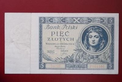 bankovka Polsko 5 Zlotych 1930 