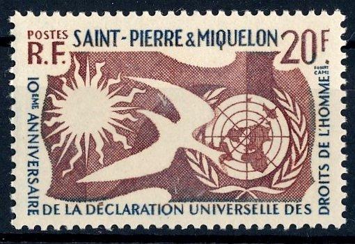 Saint Pierre a Miquelon 1958 **/Mi. 389 , komplet , OSN holubica /22/ - Známky Amerika