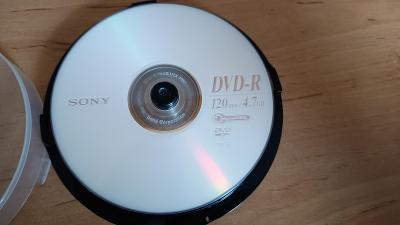 Sony DVD-R 4,7 GB 10 ks cake (média k vypálení) 