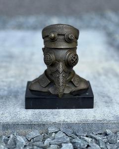 Bronzová socha soška - Morový doktor Steampunk Deco dekorácie z bronzu