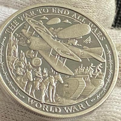 🇺🇸  1oz  ❗️ 1 světová válka - Vlastenec - Antik ❗️ stříbrná mince