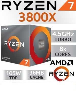 AMD Ryzen 7 3800X, 8C/16T, 3.9 GHz/4.5 GHz, socket AM4, TDP 105W