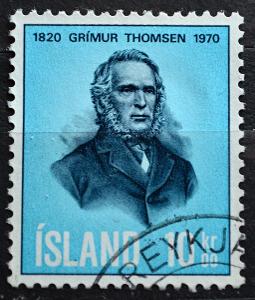 ISLAND,1970. Grimur Thomsen-výročí, Mi.445, kompl./KT-106b