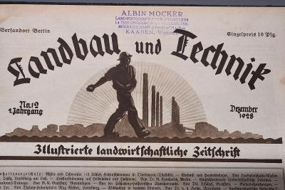 Svázané ročníky časopisu Landbau und Technik z let 1926-28, Sudety
