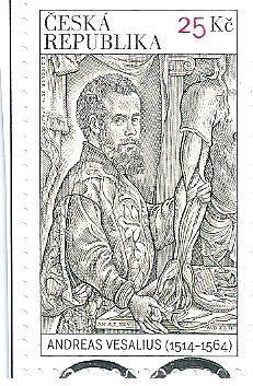 Andreas Vesalius 2014, raž. zn. sm. s raz. FDC, NL. k.č. 823.