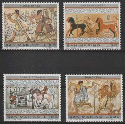 San Marino 1975 Umění Etrusků Mi# 1083-86 1621