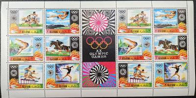Ras Al Khaima 1970 Olympijské hry 72, tiskový list