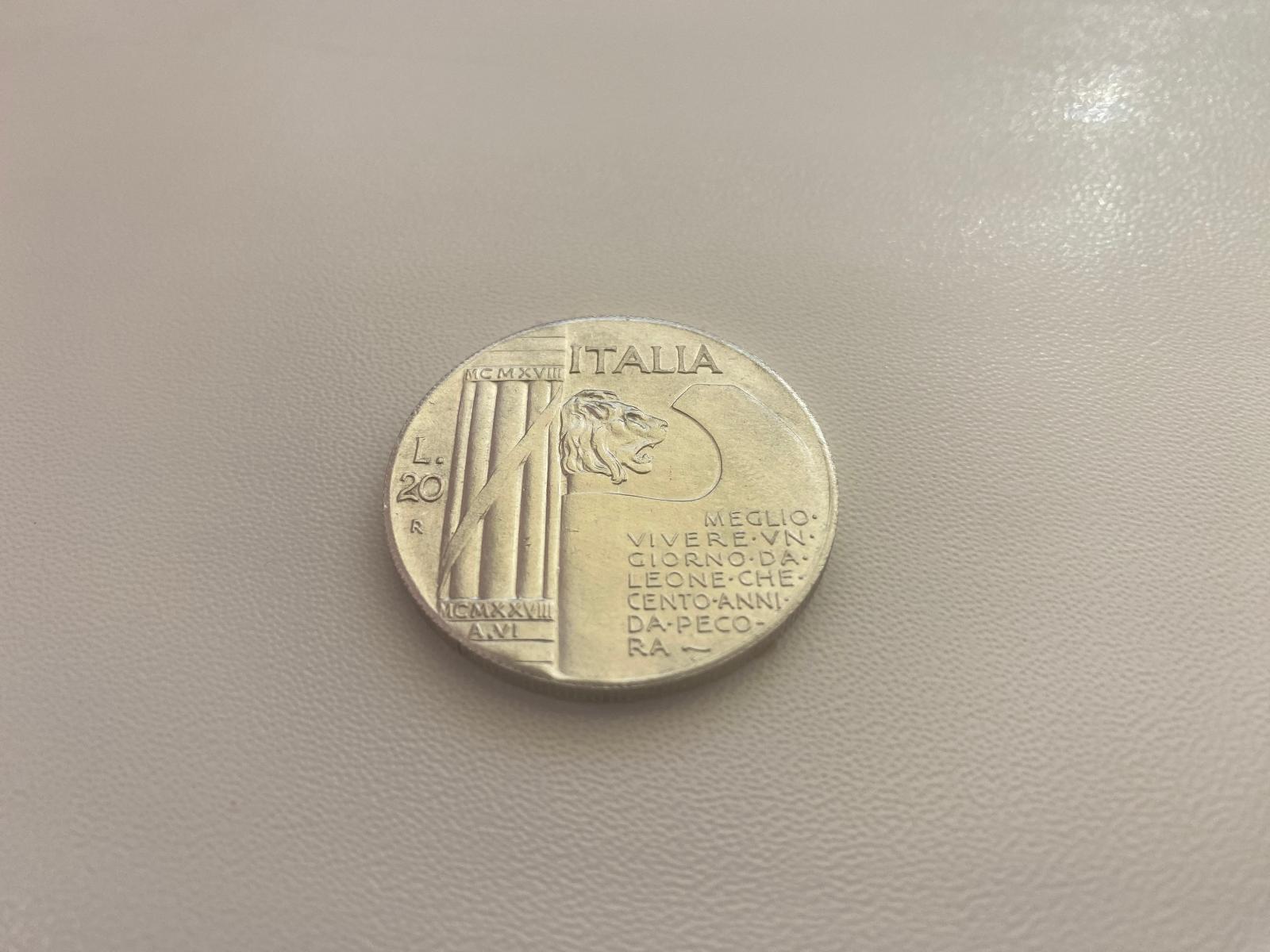 Itálie 20 Lire 1943 - Numismatika