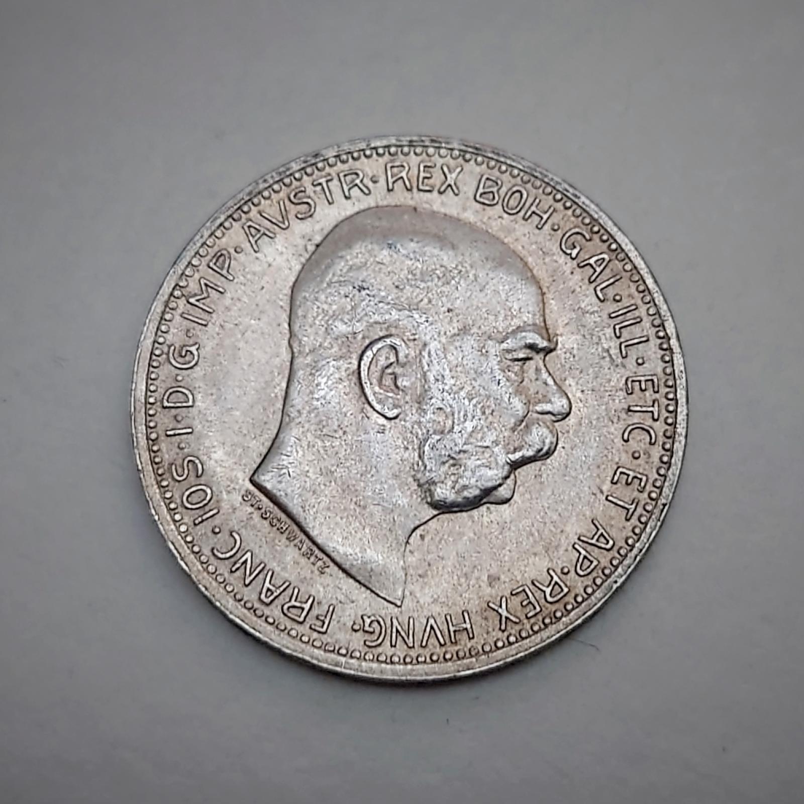 František Jozef I. (1848–1916) – Strieborná Koruna 1916 bz od 1 Kc - Numizmatika