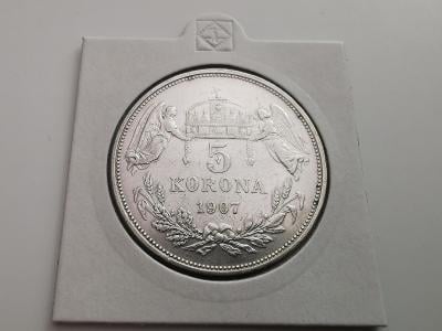 Stříbrná 5 koruna 1907 KB - Franz Josef I.