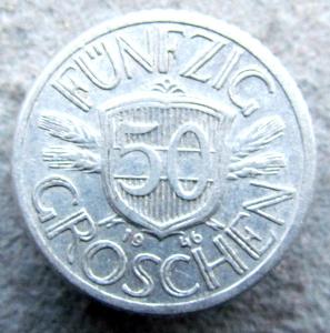Rakousko 50 grošů 1946 