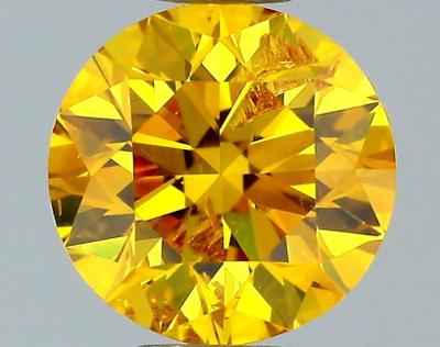 2ks Přírodní Diamant Fancy zářivě žlutý SI