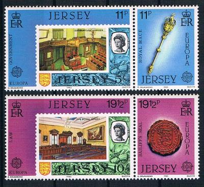 Jersey 1983 2,5€ EUROPA: Symboly moci a parlament, Insignie