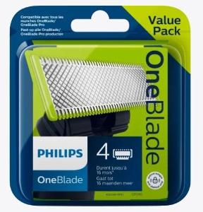 Philips náhradní břity OneBlade QP240/50 na tvář, 4 ks AKCE