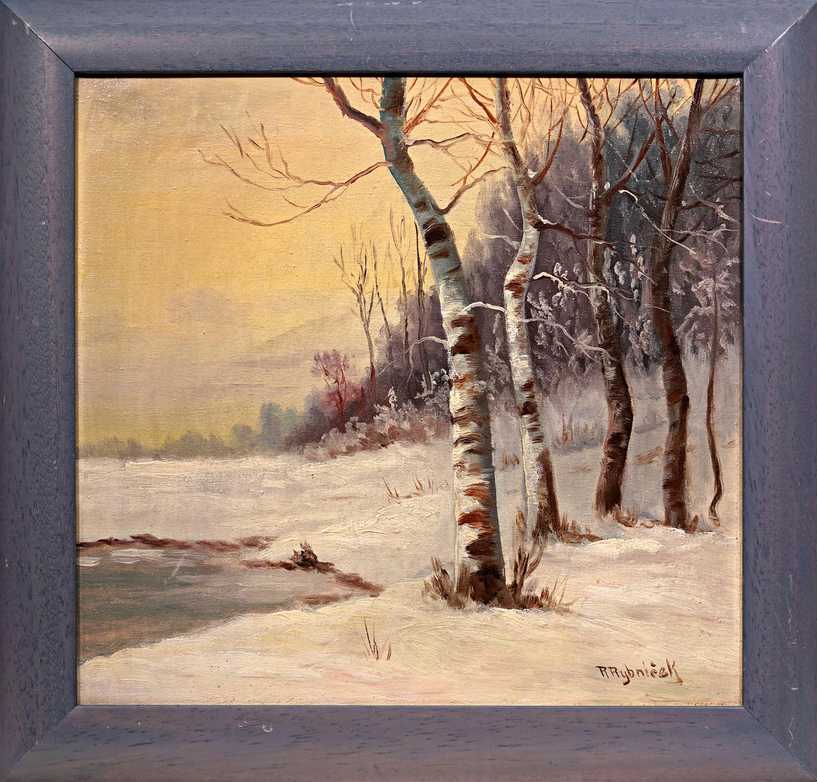 R. Rybníček - Zimná krajina ☻ - Umenie