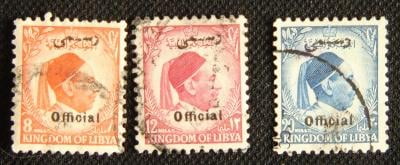 Libye, 1952, král Idris/přetisk official