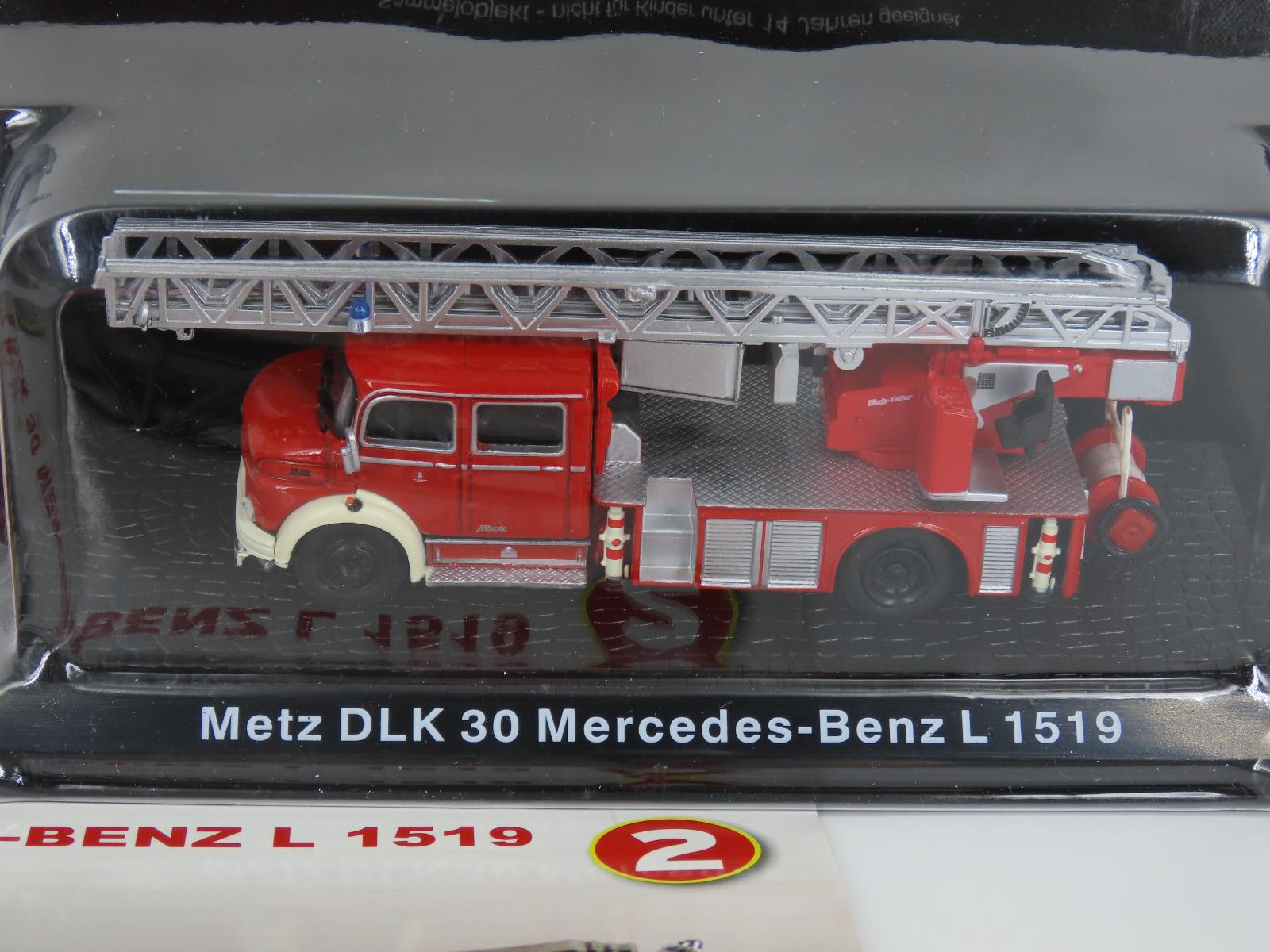 Metz DLK Mercedes Benz Hasiči časopis s modelom DeAgostini 1:72 B082 - Modely automobilov