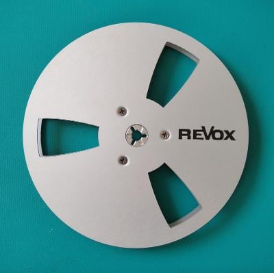 Magnetofonová cívka REVOX 18cm hliníková stříbrná NOVÁ