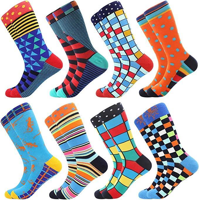 8 párov Zábavných ponožiek BONANGEL/ vel. 39 až 46/ Od 1Kč |076| - Oblečenie, obuv a doplnky