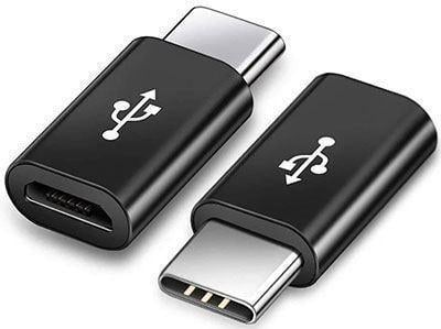 Adaptér redukce přechodka micro USB na USB C - černý 