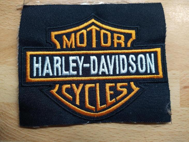 nášivka Harley Davidson, nažehlovací podklad, 120 x 100 mm - Auto-moto