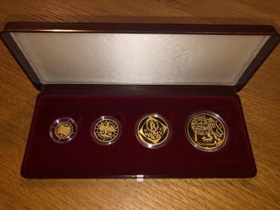 Sada zlatých mincí Koruna Česká 1997 Proof