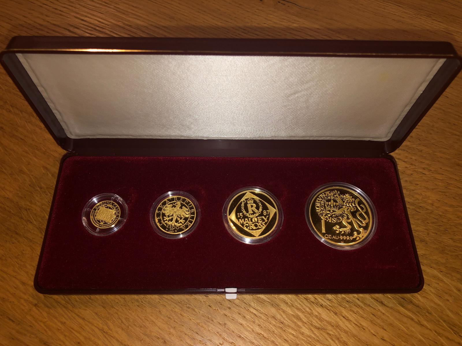 Súprava zlatých mincí Koruna Česká 1997 Proof - Numizmatika