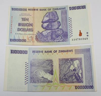 10 000 000 000 DOLLAR ZIMBABWE 2008 P85 z obehu stav 1-3
