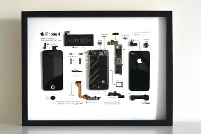 Nástěnný obraz iPhone 4 - dekorace kanceláře nebo dárek