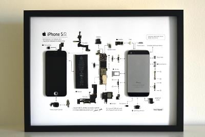 Nástěnný obraz iPhone 5S - dekorace bytu, kanceláře nebo dárek