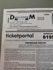 Prodám jeden lístek na sezení na koncert Depeche Mode v Praze 30.7. 