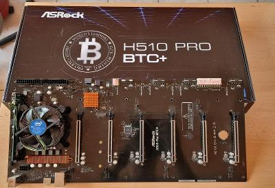 ASRock H510 PRO BTC+ - Pentium Intel CELERON- G5905, 4GB DDR4 -funkční
