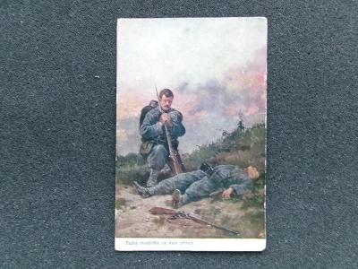 Armáda I.světová válka voják smrt padlý druh modlitba za duši přítele 