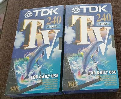 Nové VHS kazety TDK 240 min - 2 ks