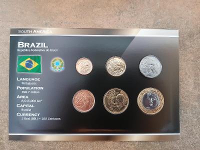 Oběžné mince Brazilie - sběratelská sada v blistru, certifikát